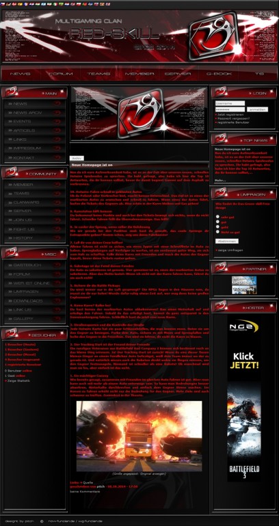 Red skill Webspell free Design